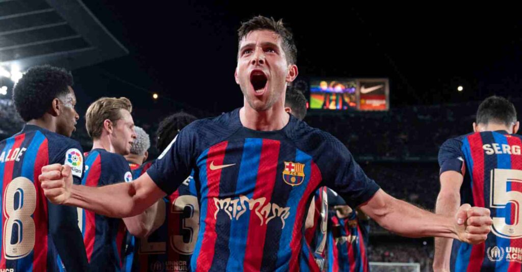 Sergi Roberto BarcelonaLatest Match Awards Barcelona vs Real Madrid | LaLiga 2022/23 - Matchday 26 Barcelona emerged victorious against their arch rivals in courtesy of the stoppage time winner by Franck Kessie. Araujo conceded an own goal early on, but Roberto's goal ensured that Barcelona went into halftime with the deficit erased. #barcelona #realmadrid #barçamadrid #madrid #barcamadrid #madridbarça #elclasico #supercup #spanishsupercup #supercopa #Ferran #barca #fcblive #fcbarcelona #barcelona #ferrantorres #torres #pedri #gavi #barcanews #frenkiedejong #roberto #dembele #CHRISTENSEN #elclásico #Araujo #Kounde